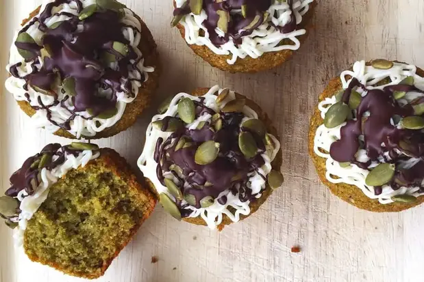 Pumpkin Seed Moringa Cupcakes