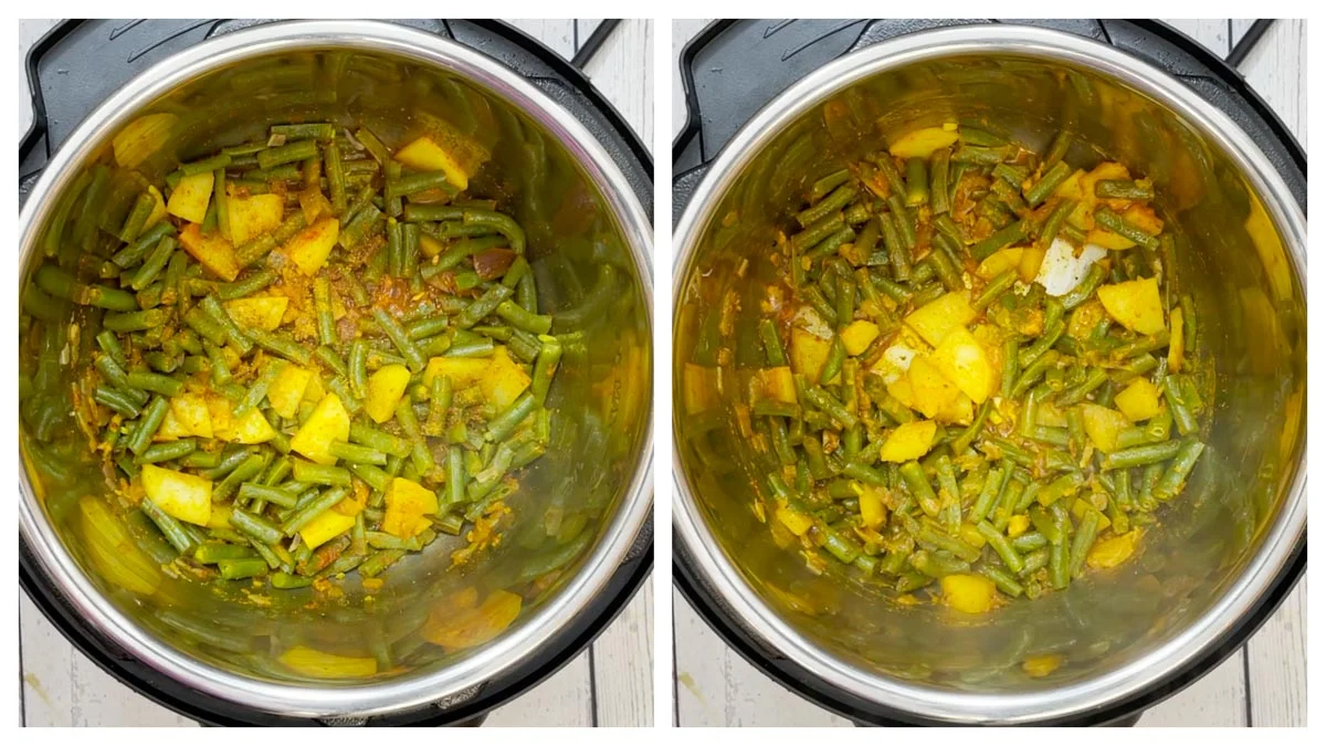 Sabji Green Bean Curry with Aloo Sabji