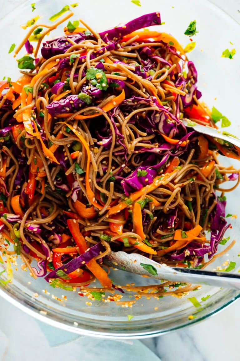 Colorful Veggie Sesame Noodles