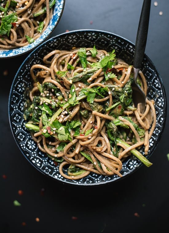 Broccoli Rabe Peanut Soba Noodles
