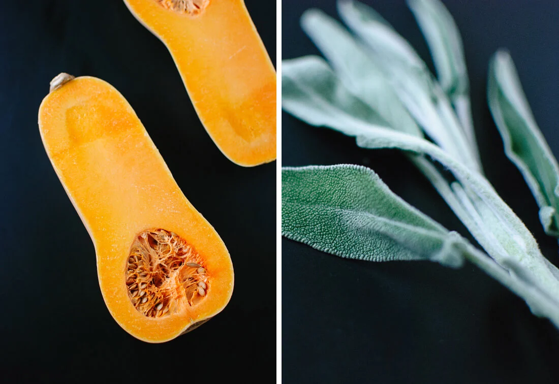 Creamy (vegan!) Butternut Squash Linguine with Fried Sage