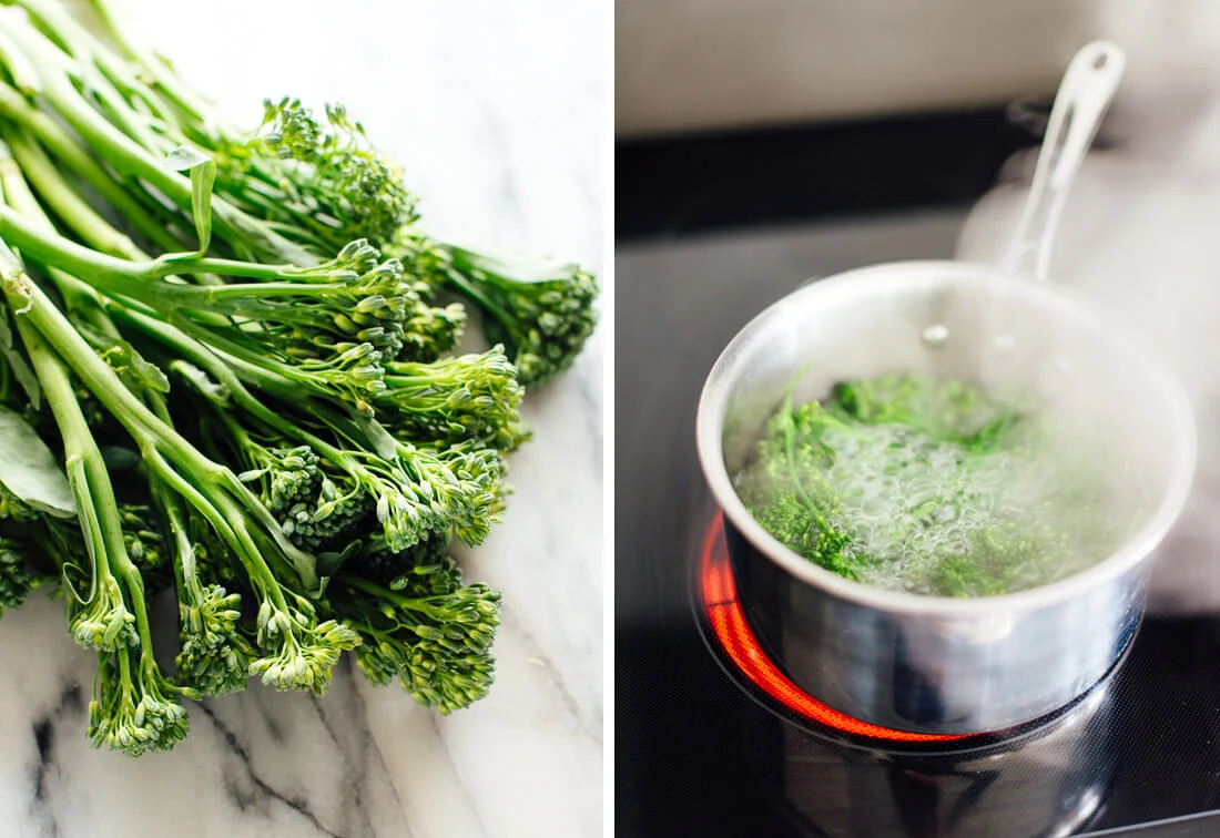 Broccolini Almond Pizza