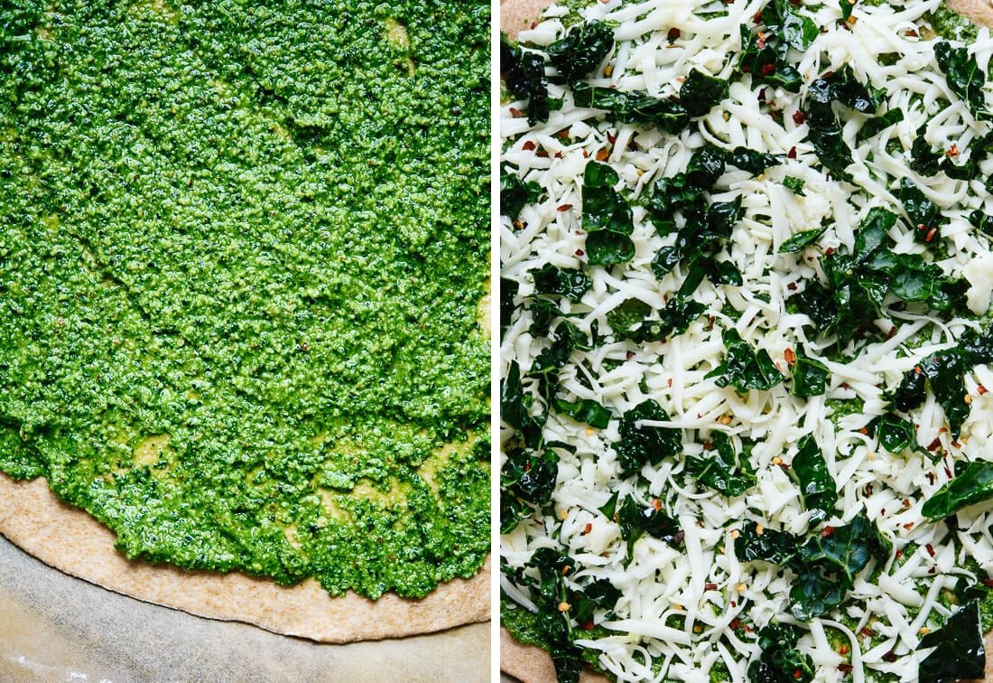 Kale Pesto Pizza