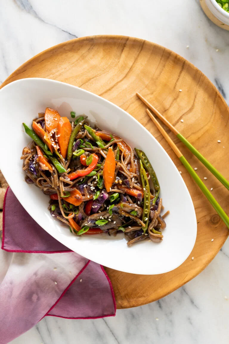 Veggie Teriyaki Stir-Fry with Noodles