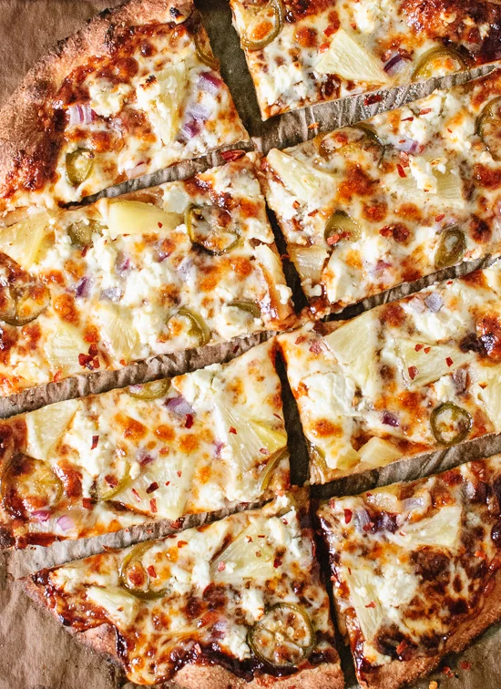 Barbecue Pineapple, Jalapeño and Feta Pizza