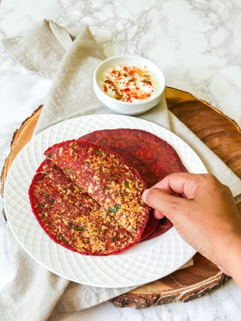 Beetroot Paneer Paratha