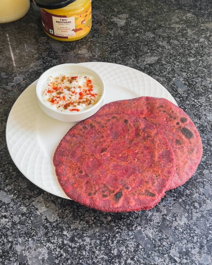 Beetroot Paneer Paratha