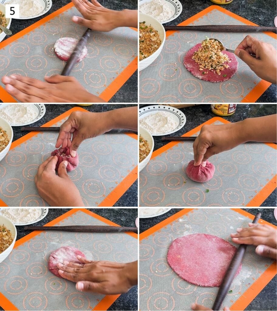 Beetroot Paneer Paratha
