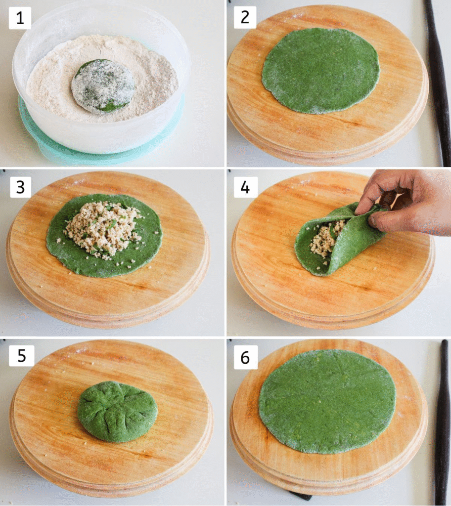 Palak Paneer Paratha