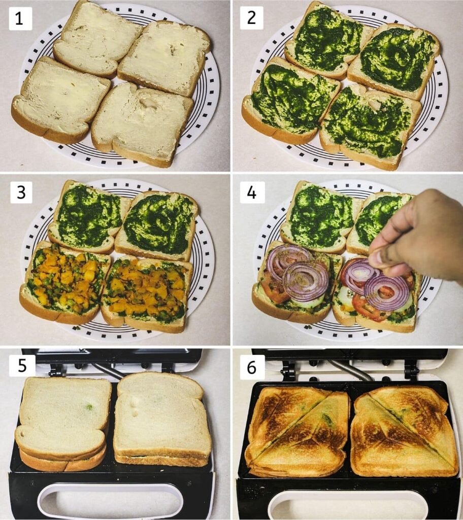 Masala Toast Sandwich