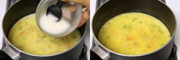 Sweet corn veg soup